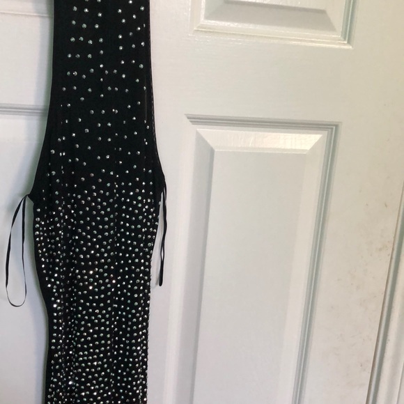 Bodycon, Sheer, black, Midi, and flashy dress - Picture 4 of 7